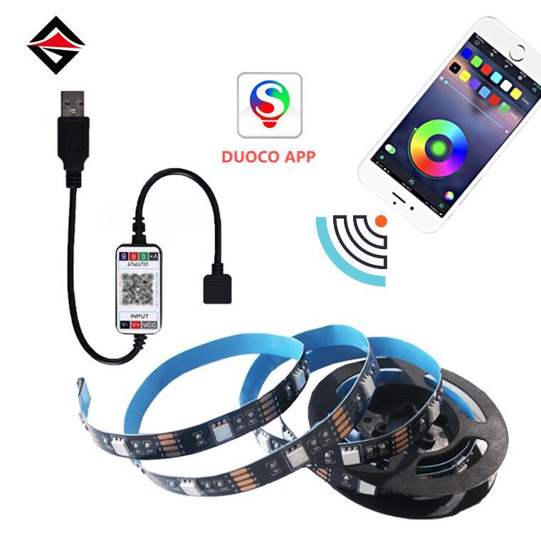 USB Bluetooth Controller + RGB LED Light Strip 1m Set