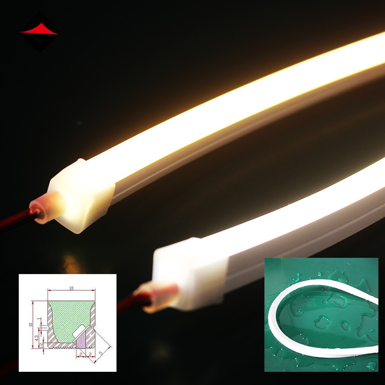 Høykvalitet 10*10mm LED neon lysstripe